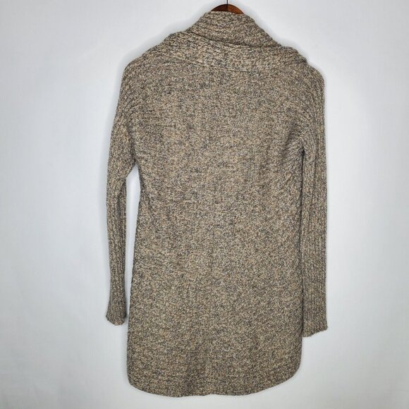 Simply Natural Womens Beige Alpaca Open Cacoon Cardigan Ribbed Long Sleeve Warm - Picture 3 of 9